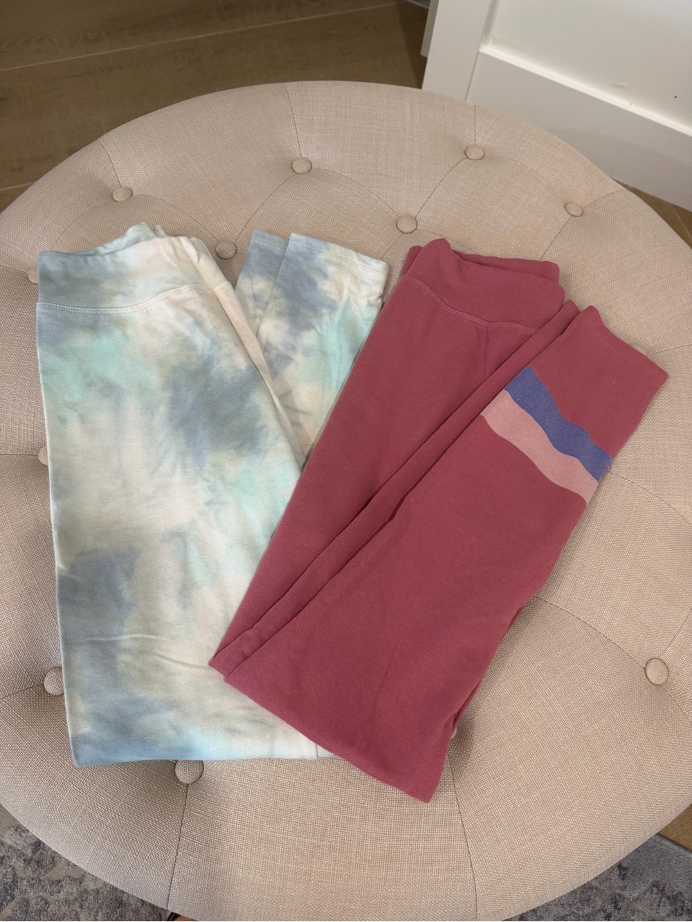 SUNDRY baby soft pair of leggings, 1 Camo and 1 Striped leg